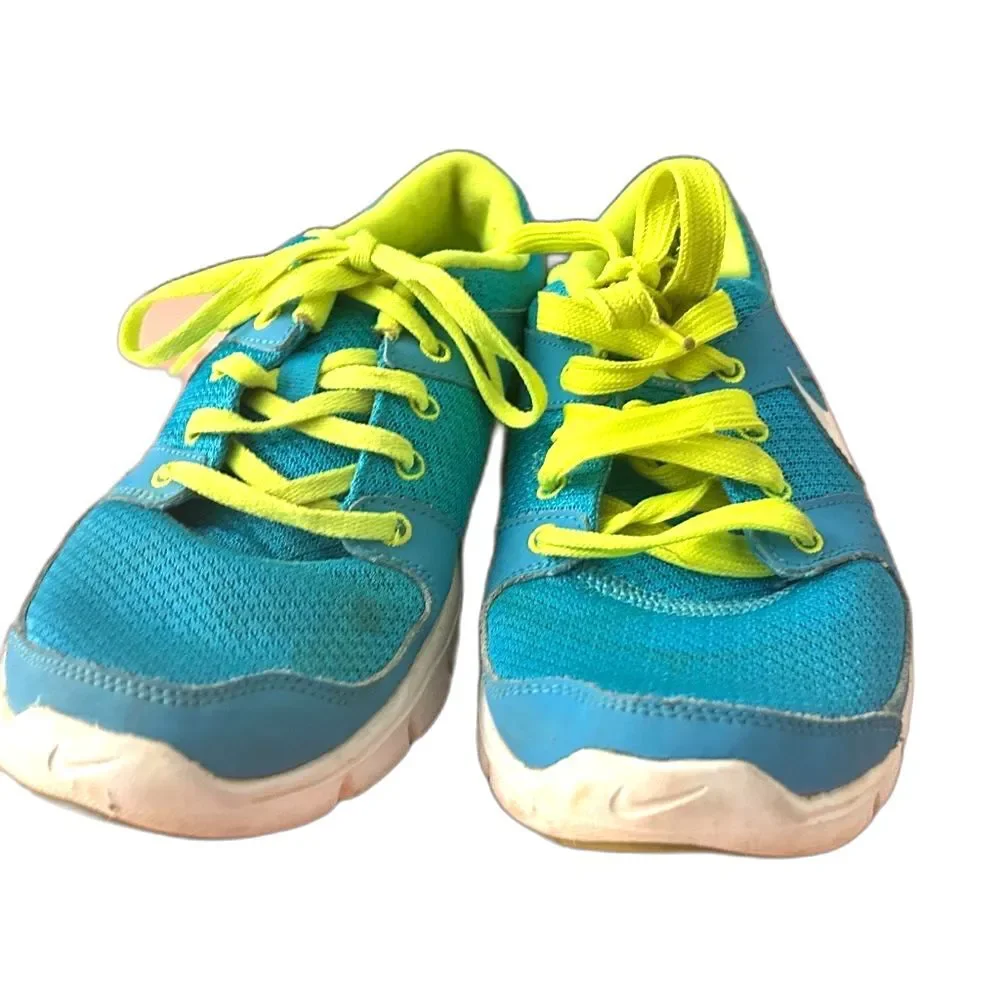Nike Flex Experience Sneakers Womens US 8 Blue Lace Running Gym Workout Shoes